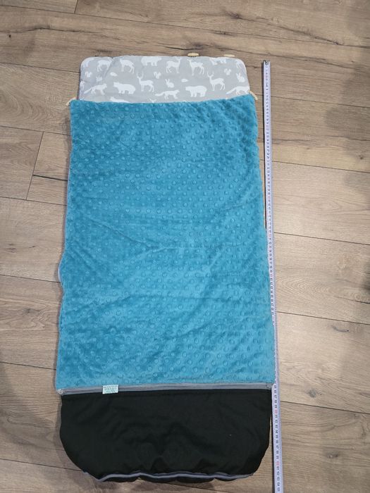 Śpiworek do wózka uniwersalny Samiboo turkusowy minky