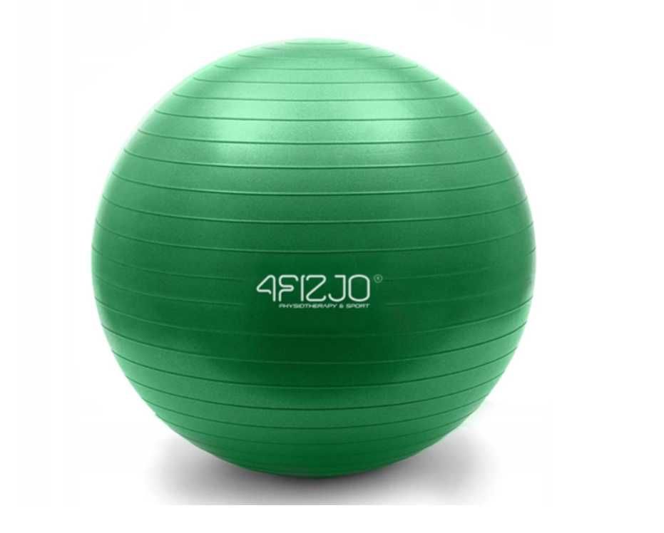 Piłka gimnastyczna 4fizjo zielona 75 cm + pompka