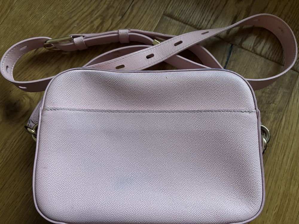 Furla torebka skórzana crossbody różowa
