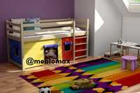 Bezpieczna antresola łóżko łóżka piętrowe sosnowe drewniane dla dzieci