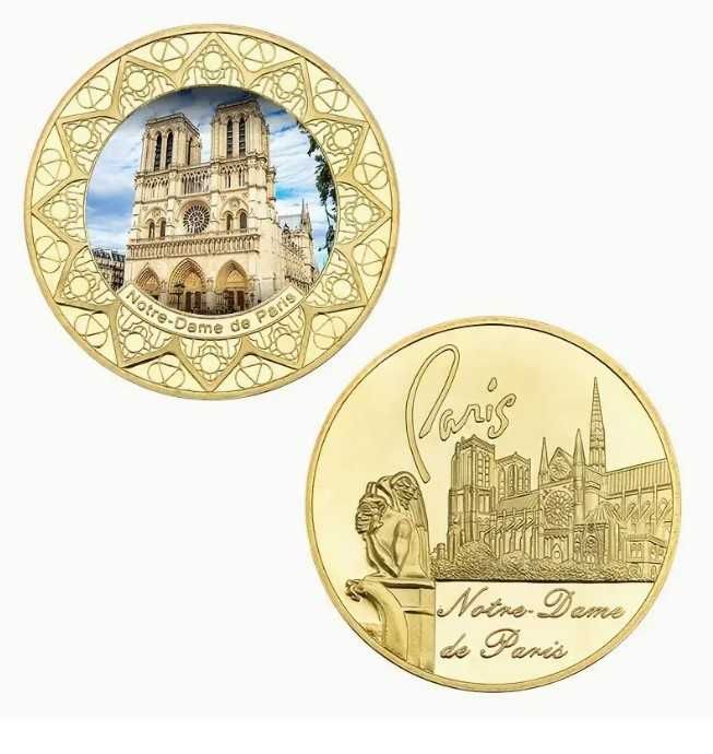 Kolekcjonerski zestaw monet?medali?upamiętniających katedrę Notre Dame