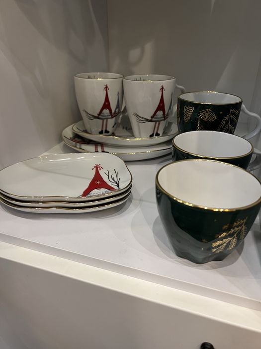 Zestaw Lubiana święta porcelana skrzaty stone age boże narodzenie