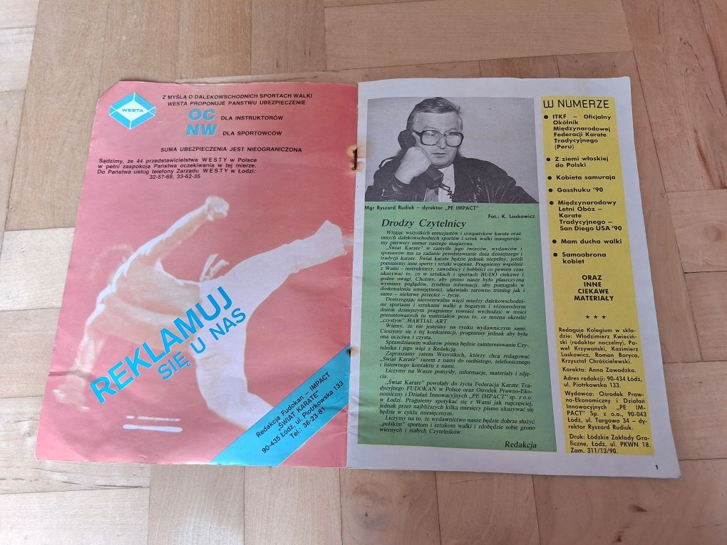 Czasopismo Świąt Karate nr 1 1990 rok dla kolekcjonerów