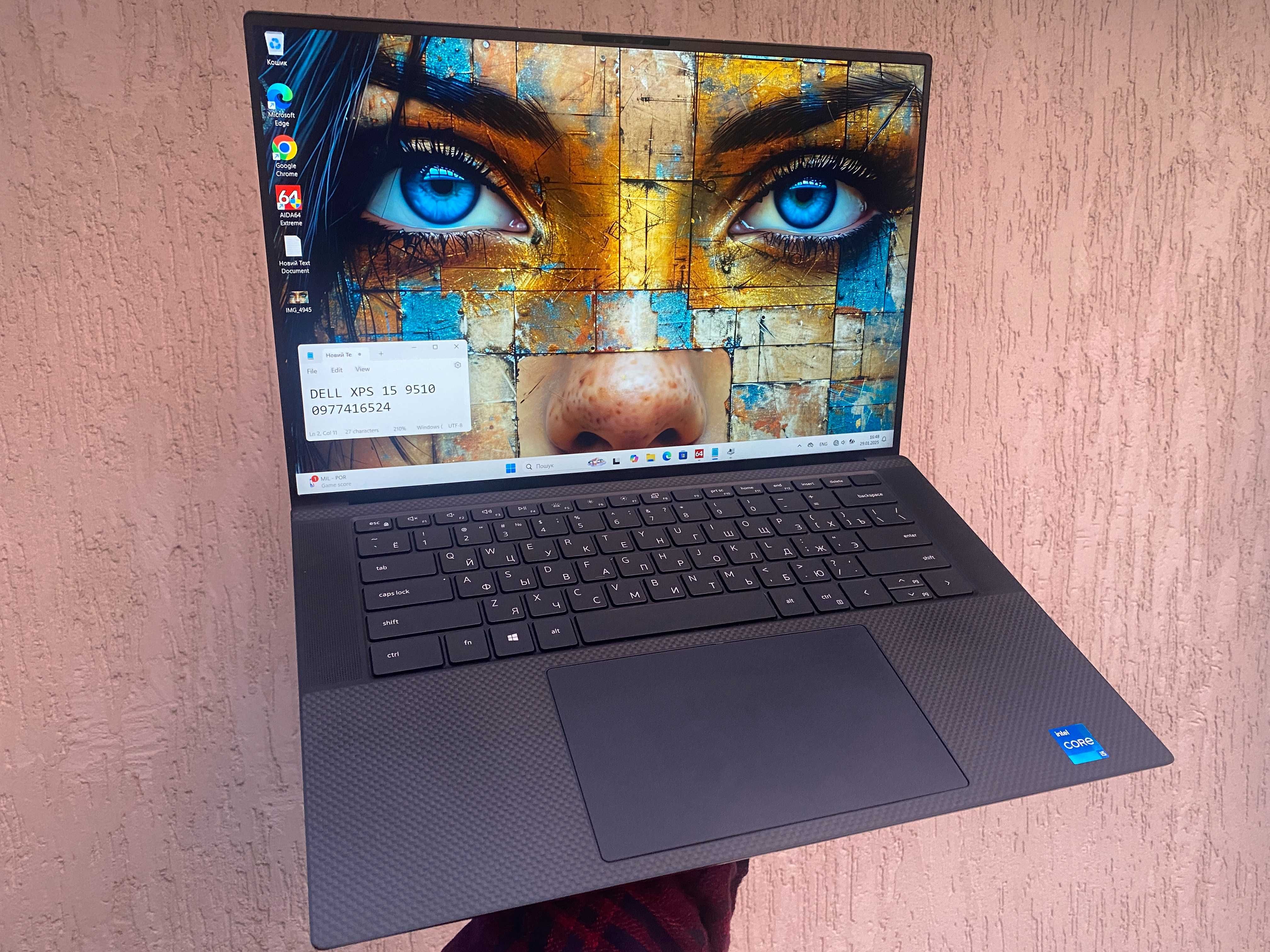 Безрамковий преміум ноутбук DELL XPS 15 9510 i5-11400H 16/512Gb 2022р