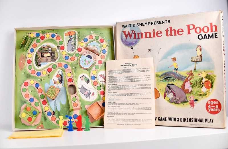 Gra Planszowa - Walt Disney z 1967 r. Winnie the pooh Game