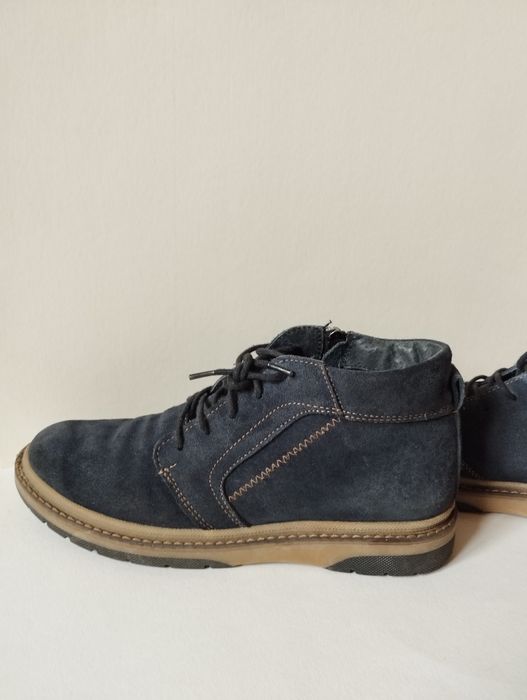 Осенние полу ботинки, натуральная замша.