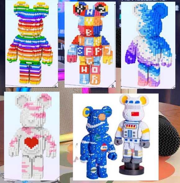 30см Bearbrick Медведь 3D мишка 3Д Конструктор Magic Blocks ведмедик