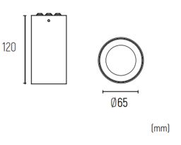 Projetor spot led saliente tubular design moderno