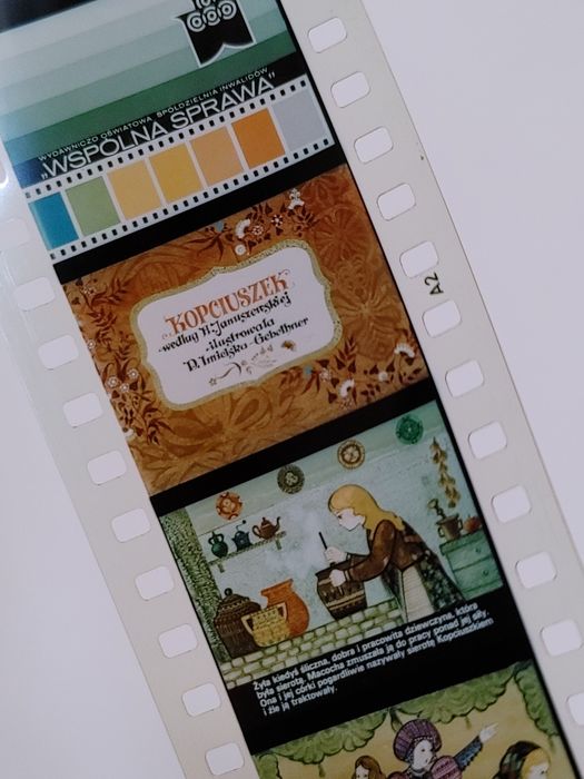 Bajka na kliszy KOPCIUSZEK bajki na rzutnik prl retro