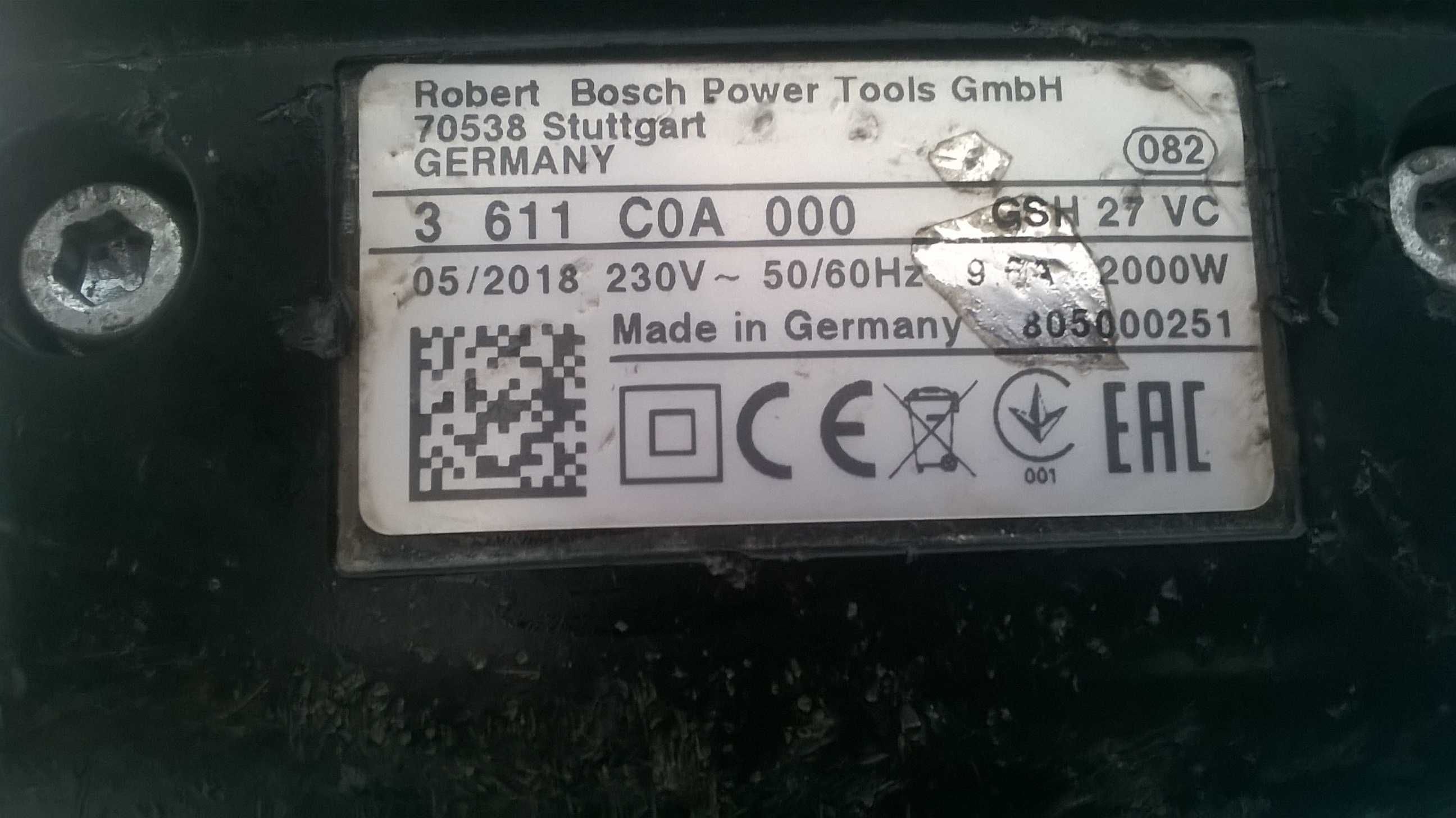 Młot wyburzeniowy Bosch GSH 27VC