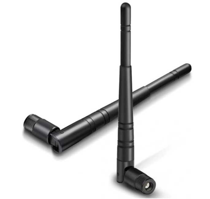 Eightwood Zewnętrzna antena WiFi 2,4 GHz 5dBi RP-SMA WiFi Wlan 2 szt