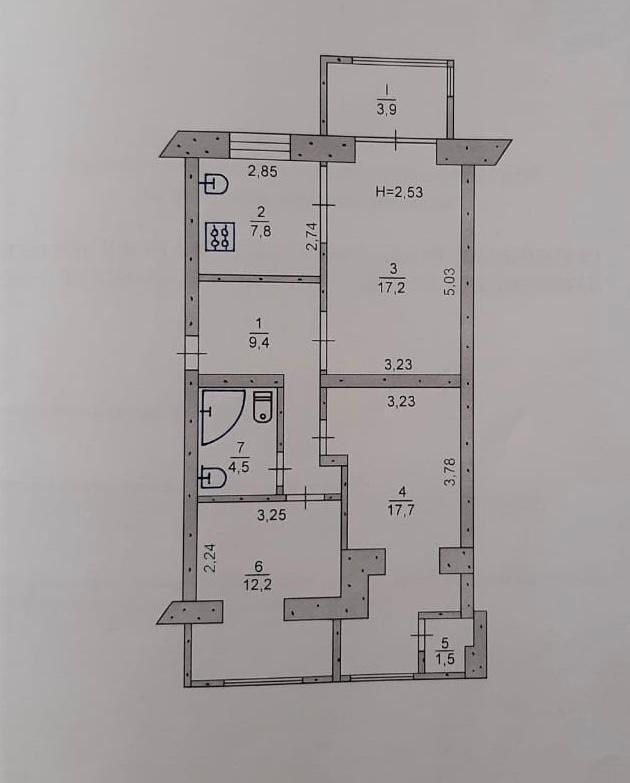 3 ком , Чешка 1/5 на 129 кВ