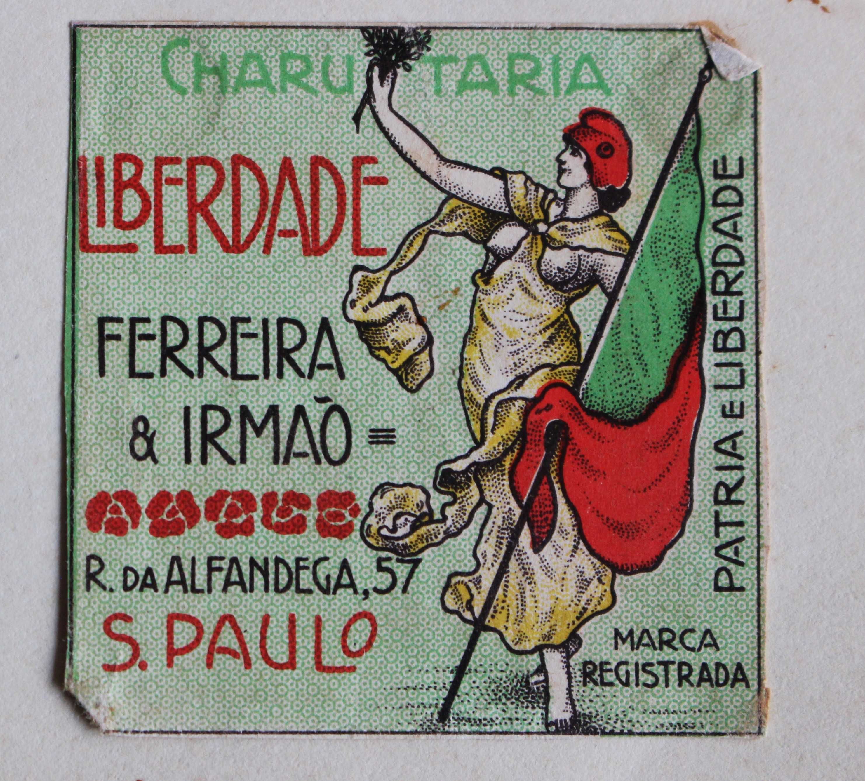 Rótulo de tabaco do BRASIL com referência à República Portuguesa