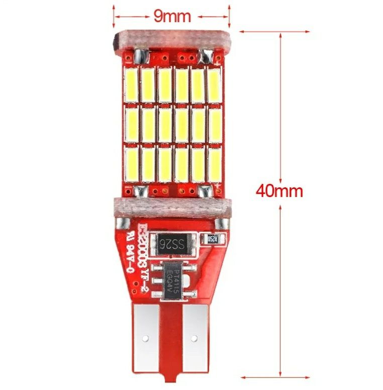 Автолампа светодиодная W16W 921 T15 LED лампа 1200LM