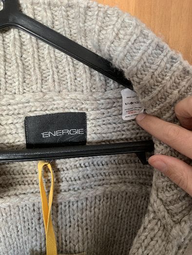 Casaco Energie Lã Bege Made in Italy Tamanho XS Original mas veste M.