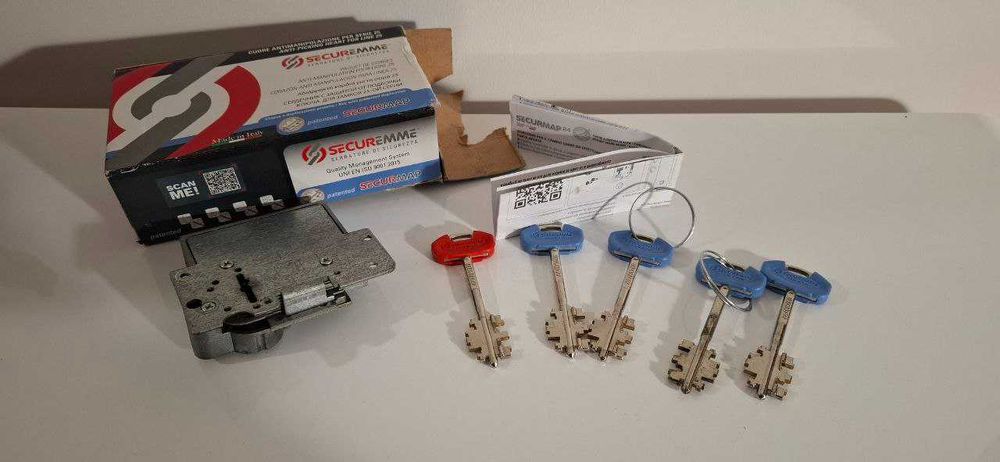 Segredo de fechadura Securemme a funcionar (5 chaves originais)