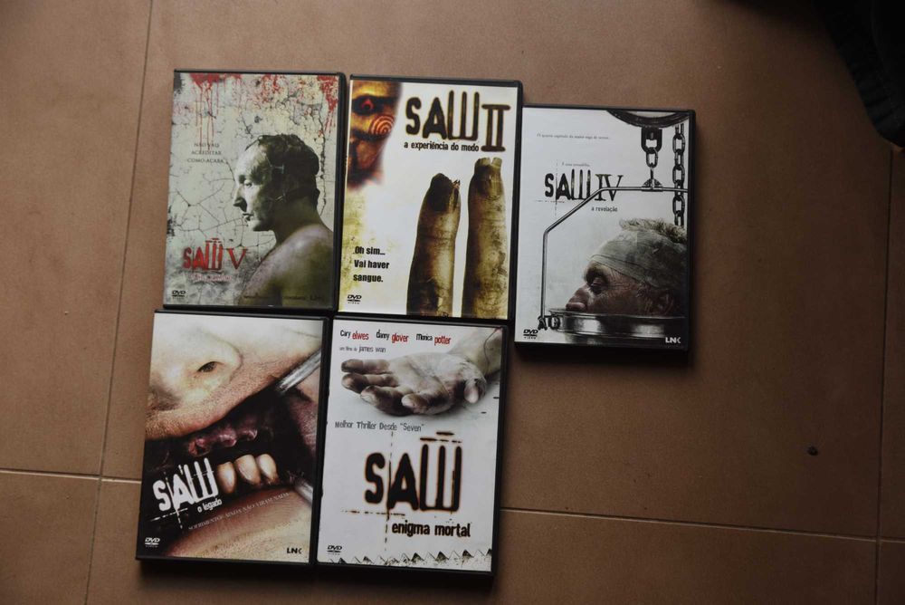 Saw os 5 primeiros filmes terror