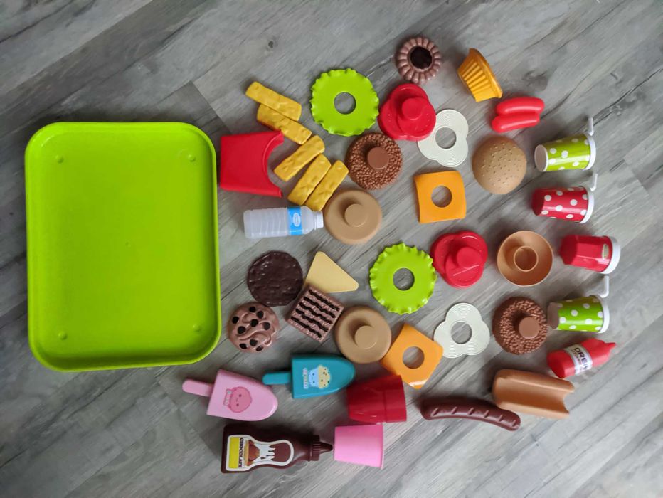 Іграшковий посуд продукти фастфуд піца печиво пікнік