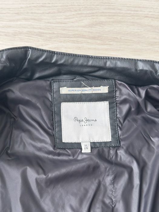 Мужская кожаная куртка Pepe Jeans оригинал чоловіча шкіряна курточка