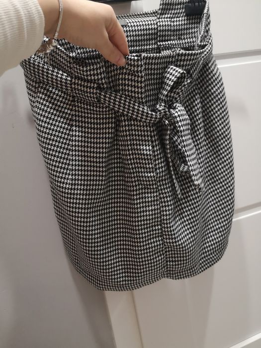 Primark spódniczka w pepitkę z wiązaniem