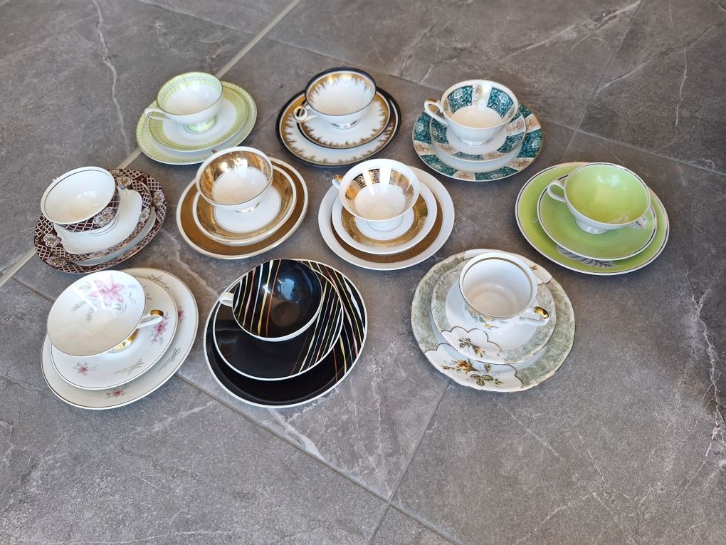 10 trio sniadaniowych porcelana zestaw sniadaniowy