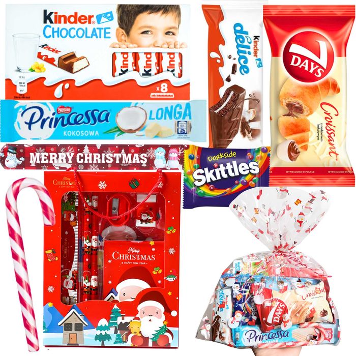 Prezent na Mikołaja święta słodycze Kinder dla dzieci do przedszkola
