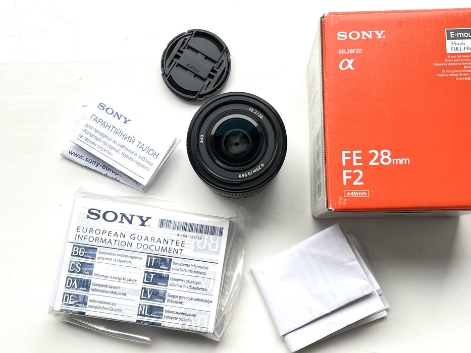 Объектив Sony FE 28mm f/2.0 Полностью рабочий (SEL28F20) + ND фильтр