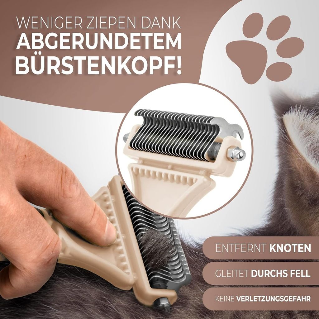 Pretty Paw profesjonalny zestaw szczotek dla kotów, 100% higieny
