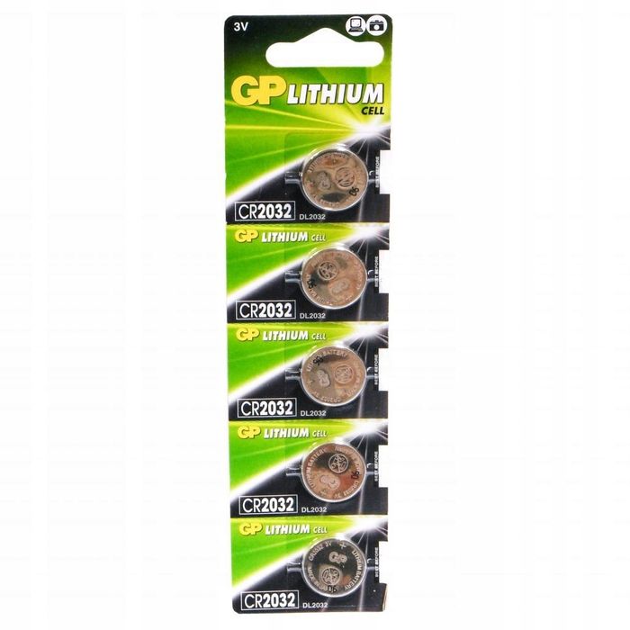 GP CR 2032 3V lithium baterie 5szt 1 blister CR2032 litowe 5x bateria