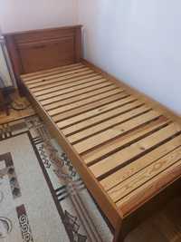 Łóżko  drewniane sosnowe 3 sztuki z materacem