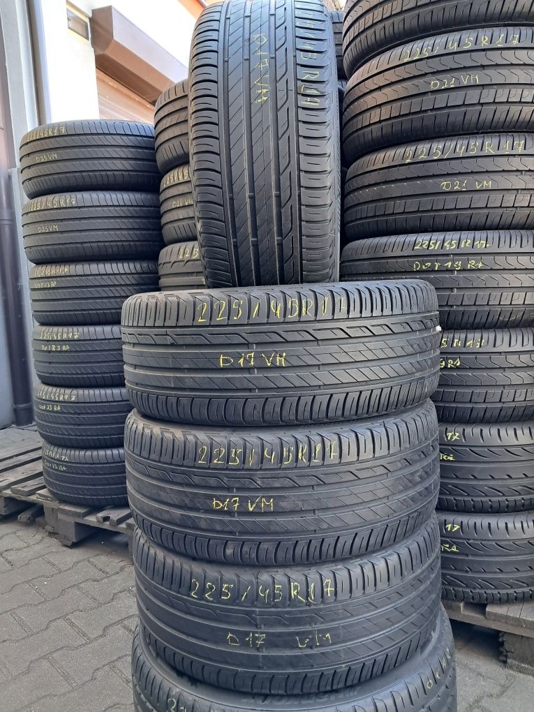 Opony używane 4x 225/45R17 Bridgestone Turanza T001 Lato Gwarancja