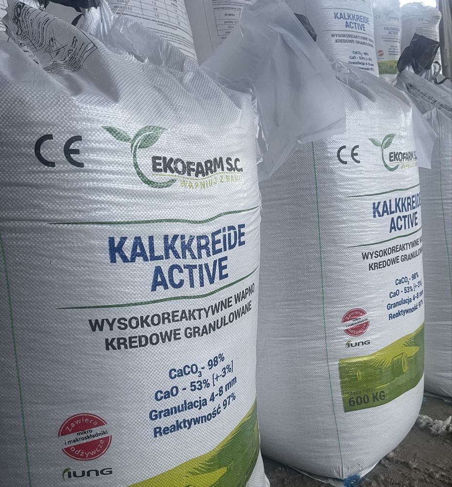 Wapno Kreda granulowana i wapno magnezowe, czarna kreda humus