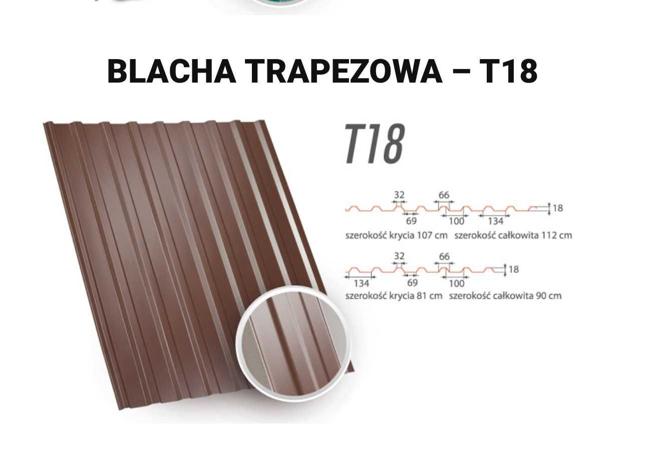 Blacha trapezowa I gatunek Blacha na wymiar Trapez gr.0,50 mm
