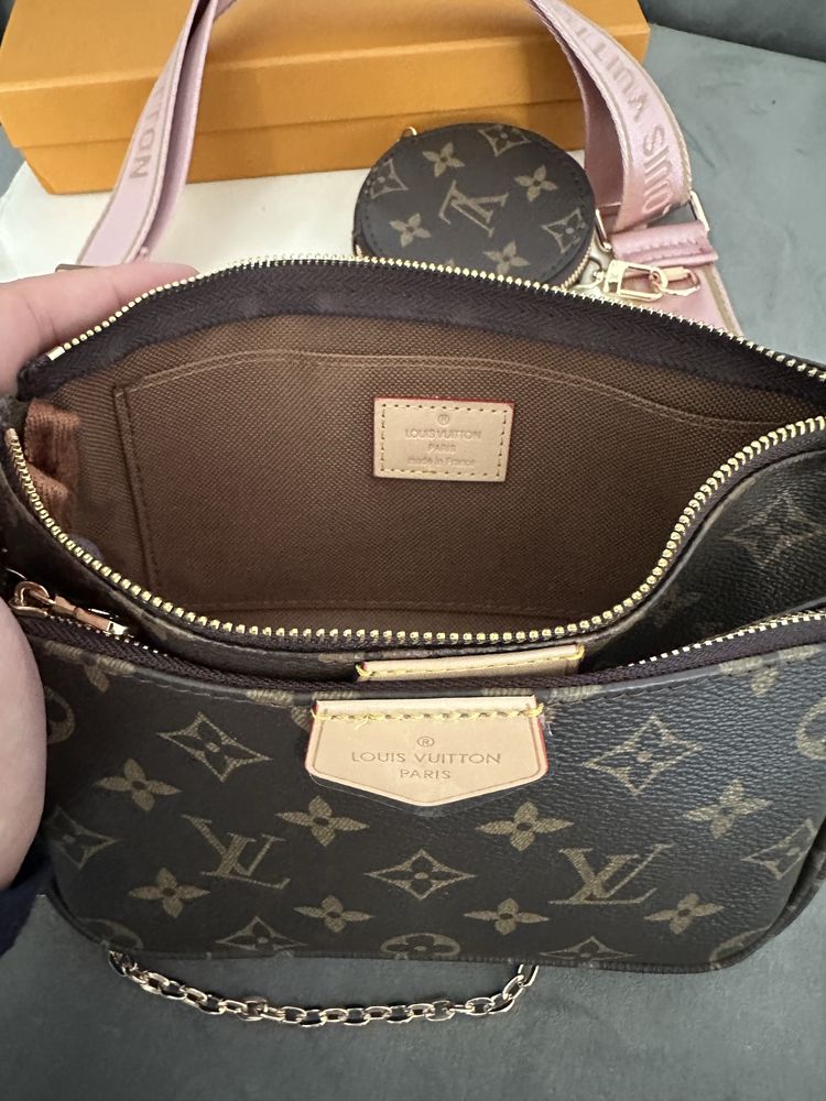 Torebka louis vuitton multi pochette rozowy pasek