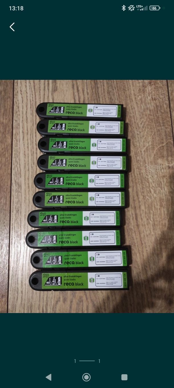 Zestaw 10 opakowań noży + 2 opakowania silikonu w sprayu