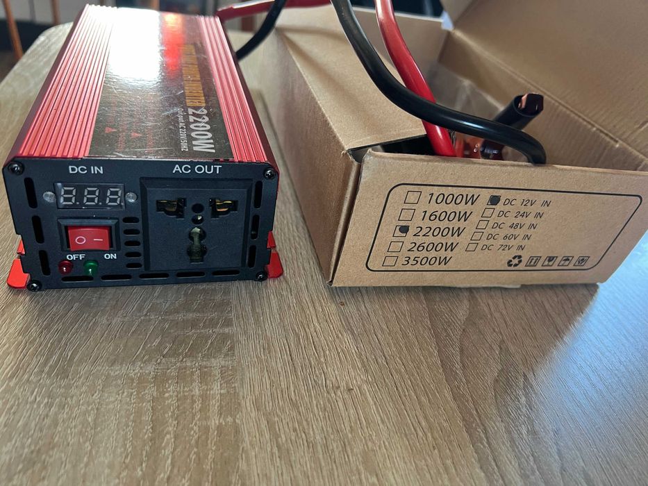 Резервне живлення Акумулятор  12В-100Ah+інвертор 2.2 Квт безперебійний