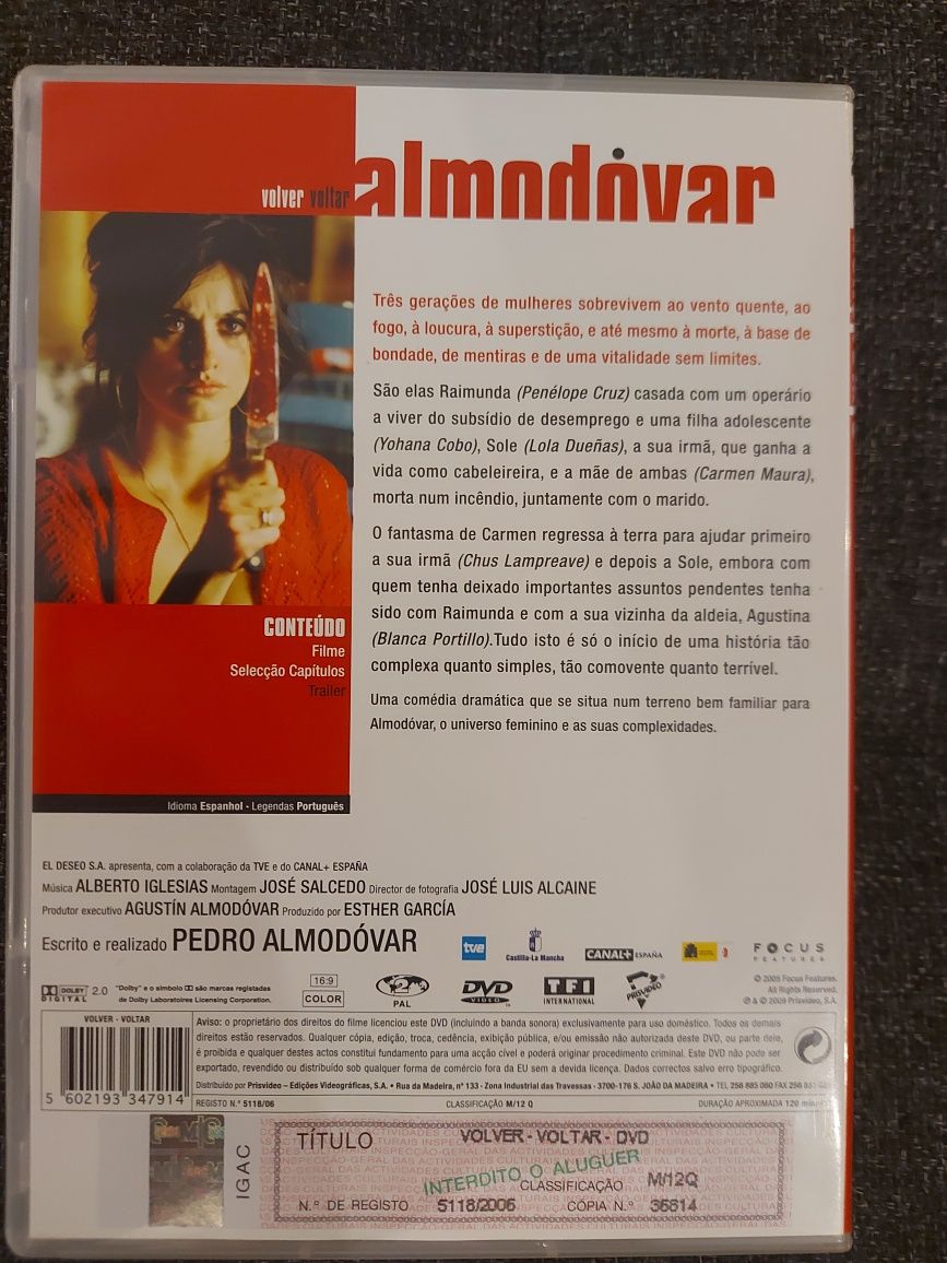 DVD  Volver - Almodovar