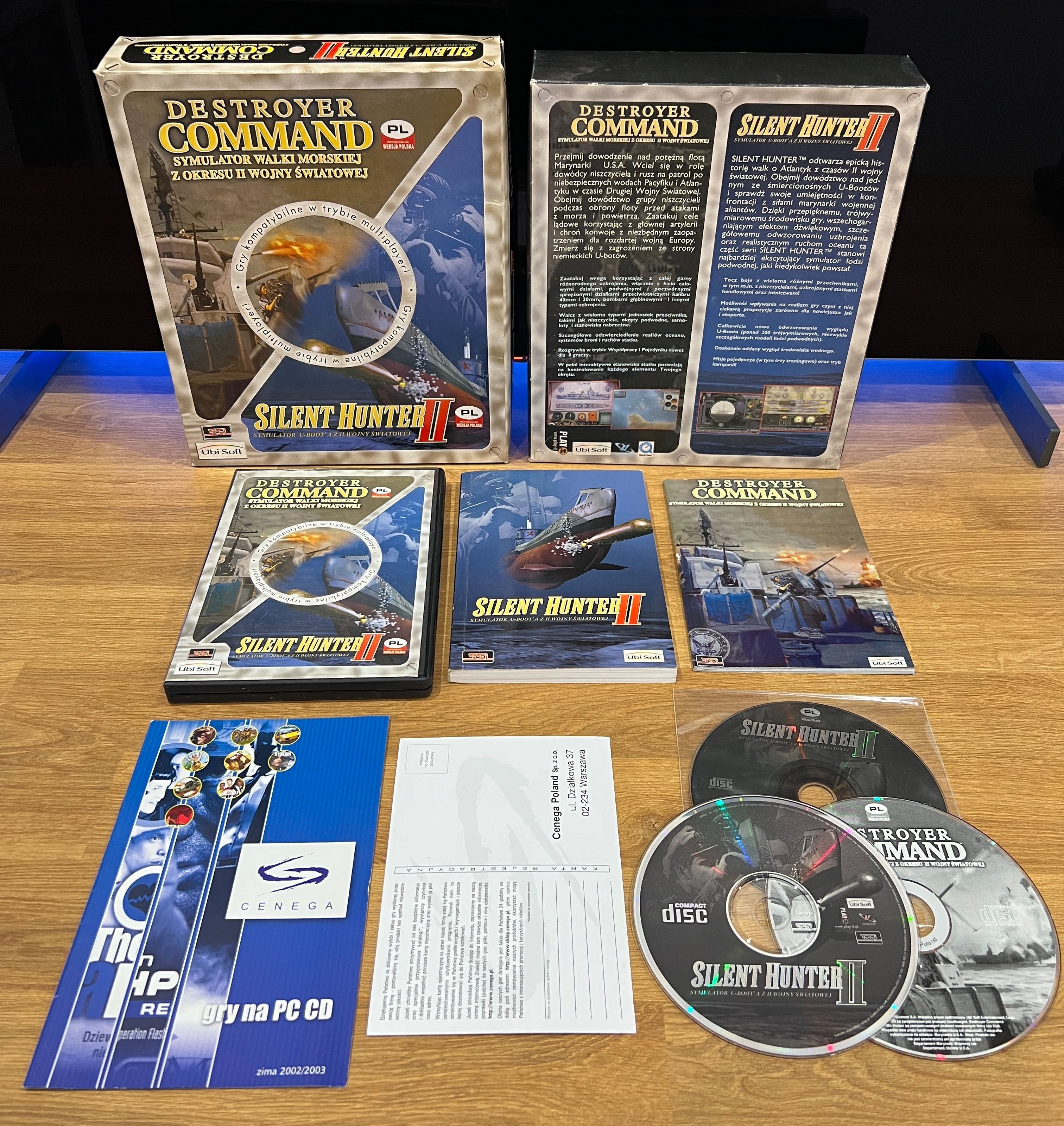 Destroyer Command / Silent Hunter II (PC PL 2002) BIG BOX komplet