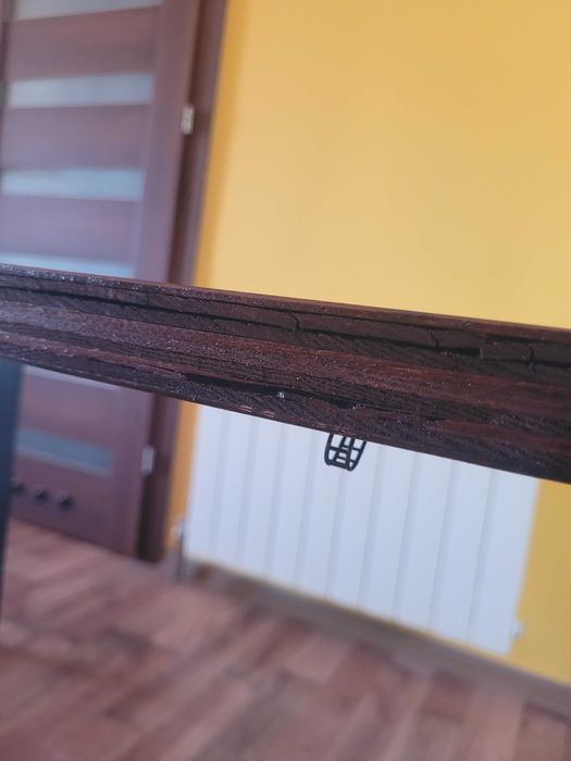 Biurko loft 150×75 – stalowy stelaż, blat drewniany, handmade