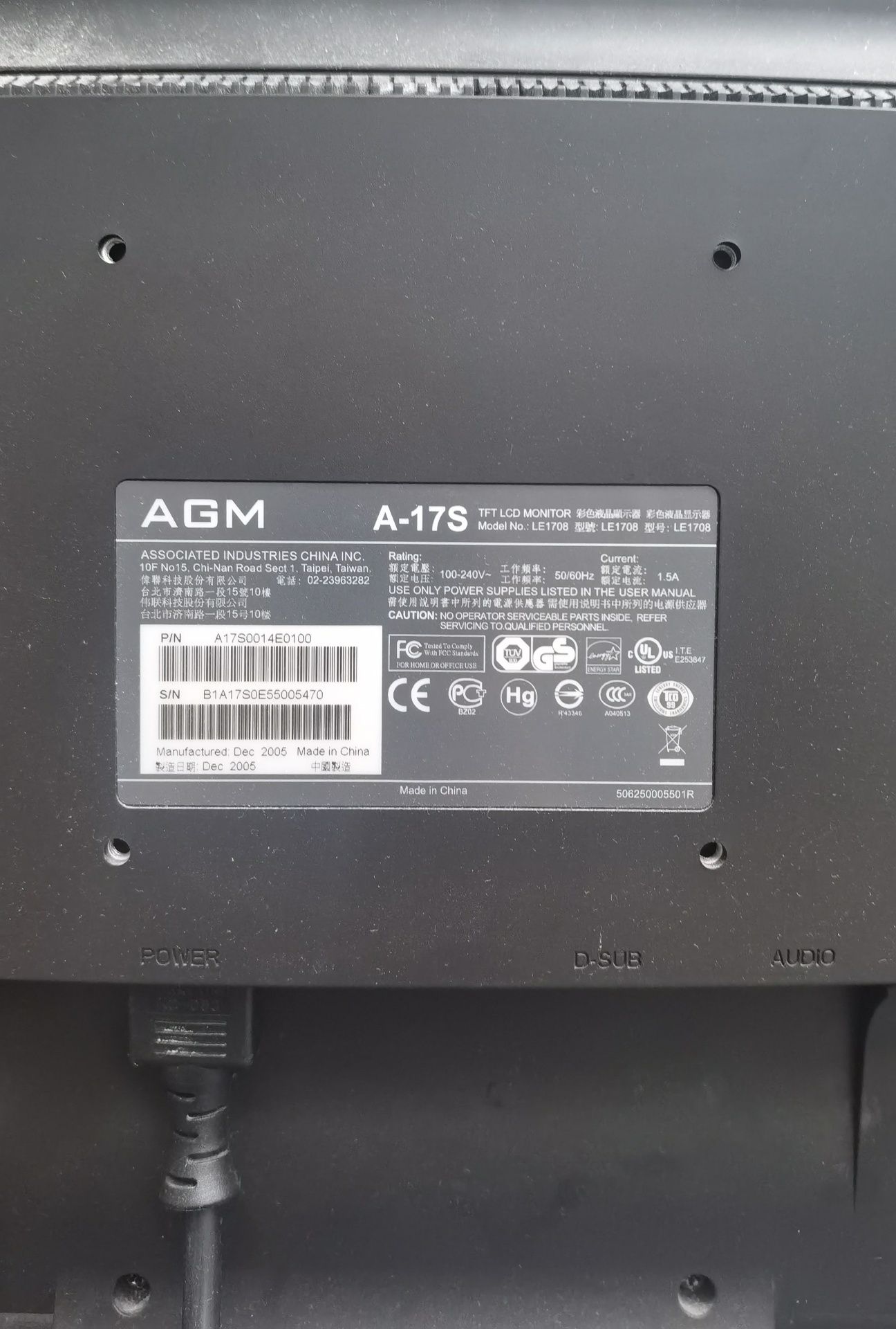Monitor AGM używany sprawny