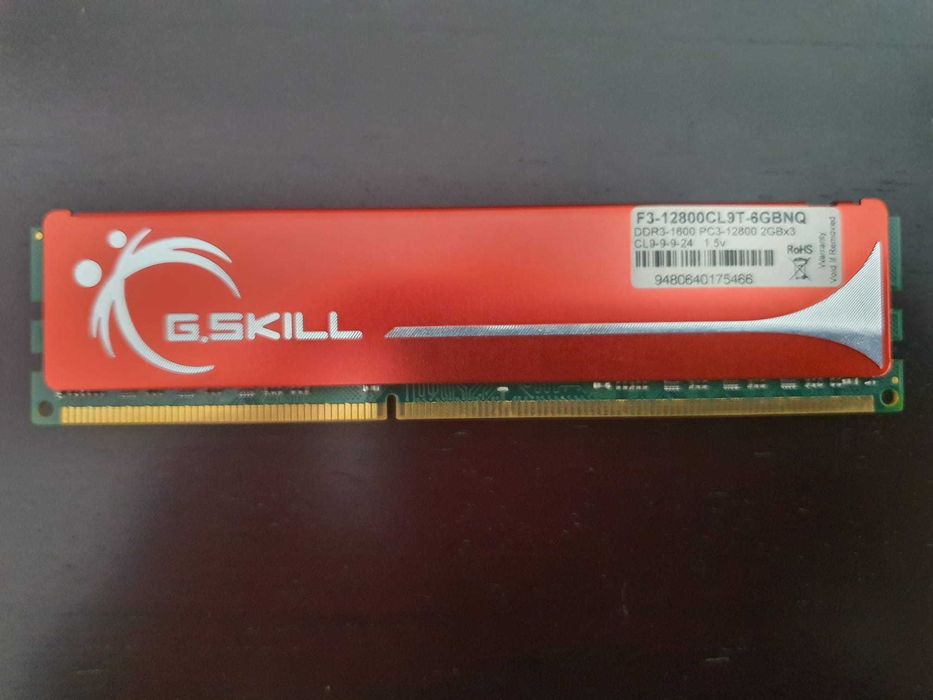 Memória RAM DDR3 1.600Mhz G.Skill 6GB e Corsair 6GB - Total 12GB