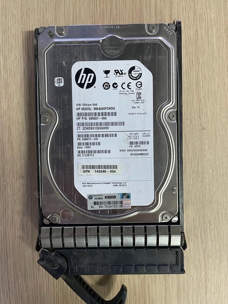 Dysk HDD SAS HP 4TB 3,5'' - 2 sztuki