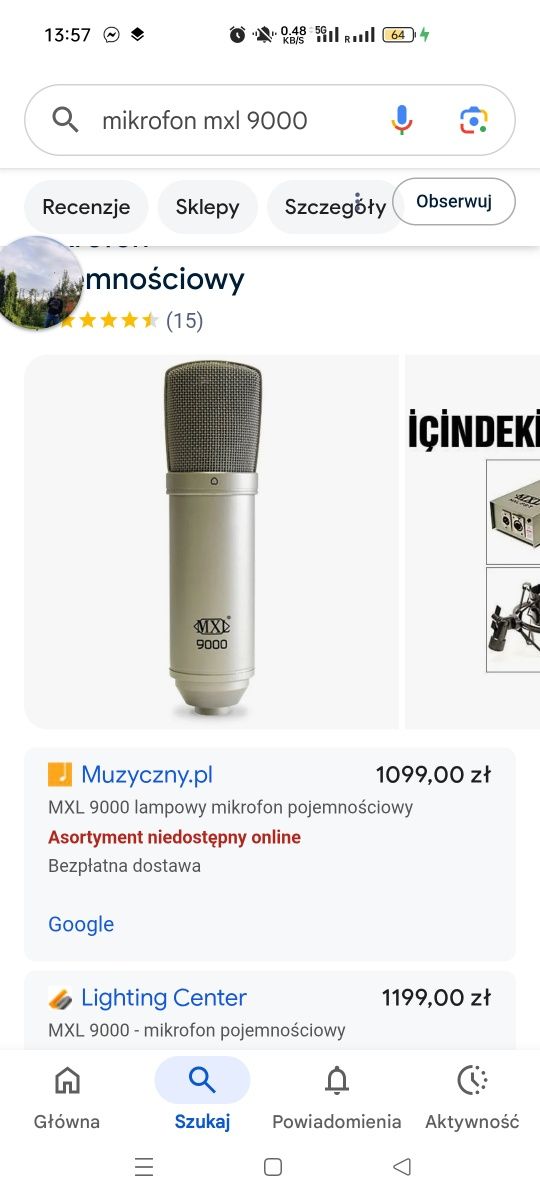 Mikrofon pojemnościowy studyjny XLM 9000
