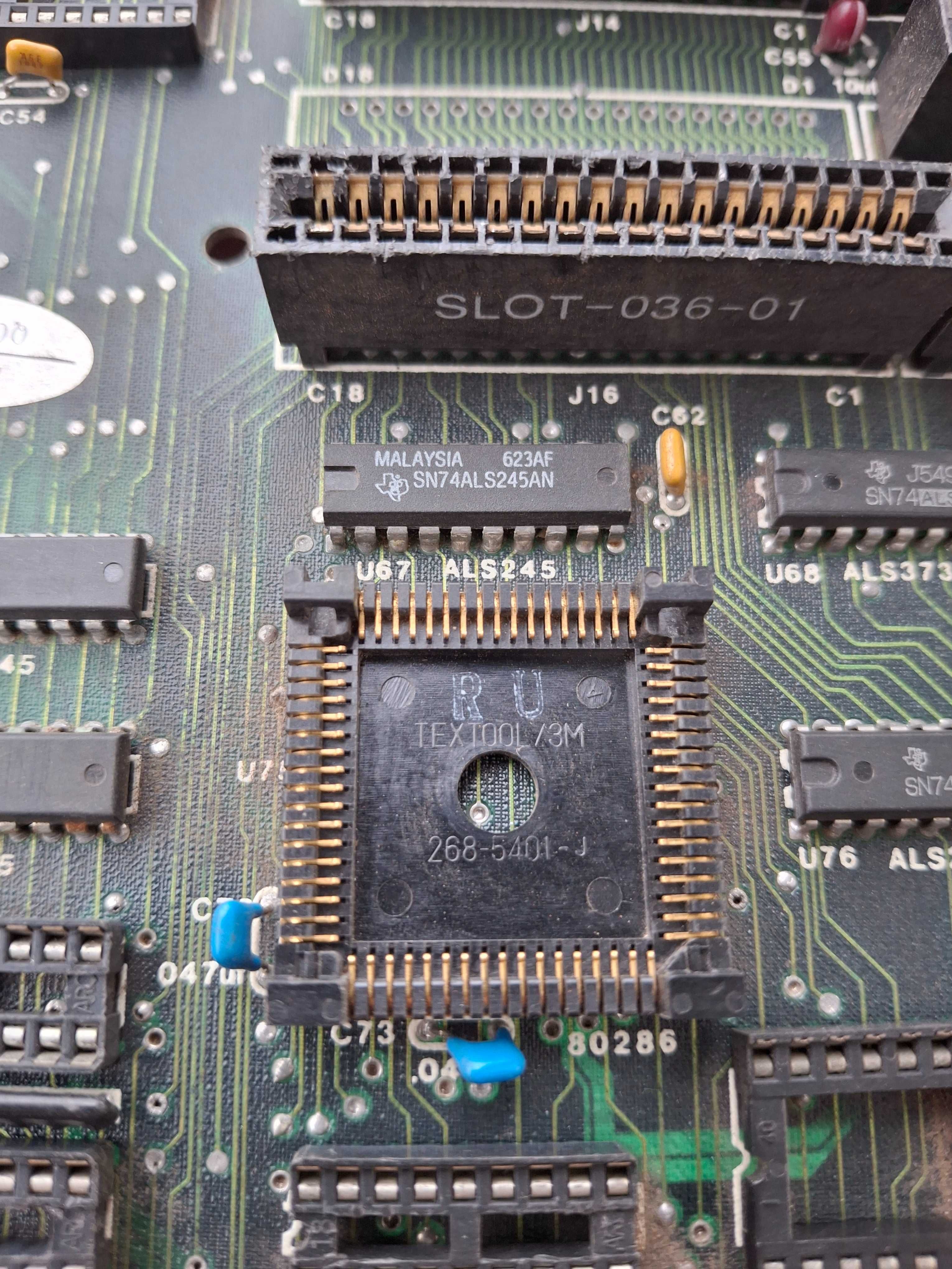 Stara płyta główna AT 286 IBM Retro