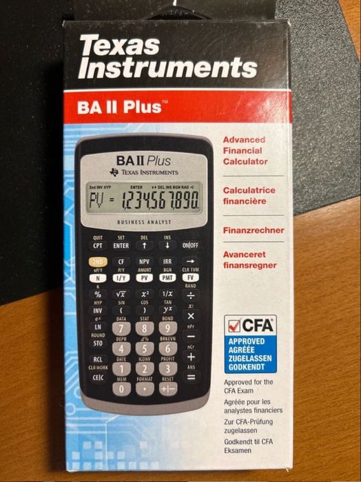 Texas Instruments BAII Plus Calculadora financeira, preto
