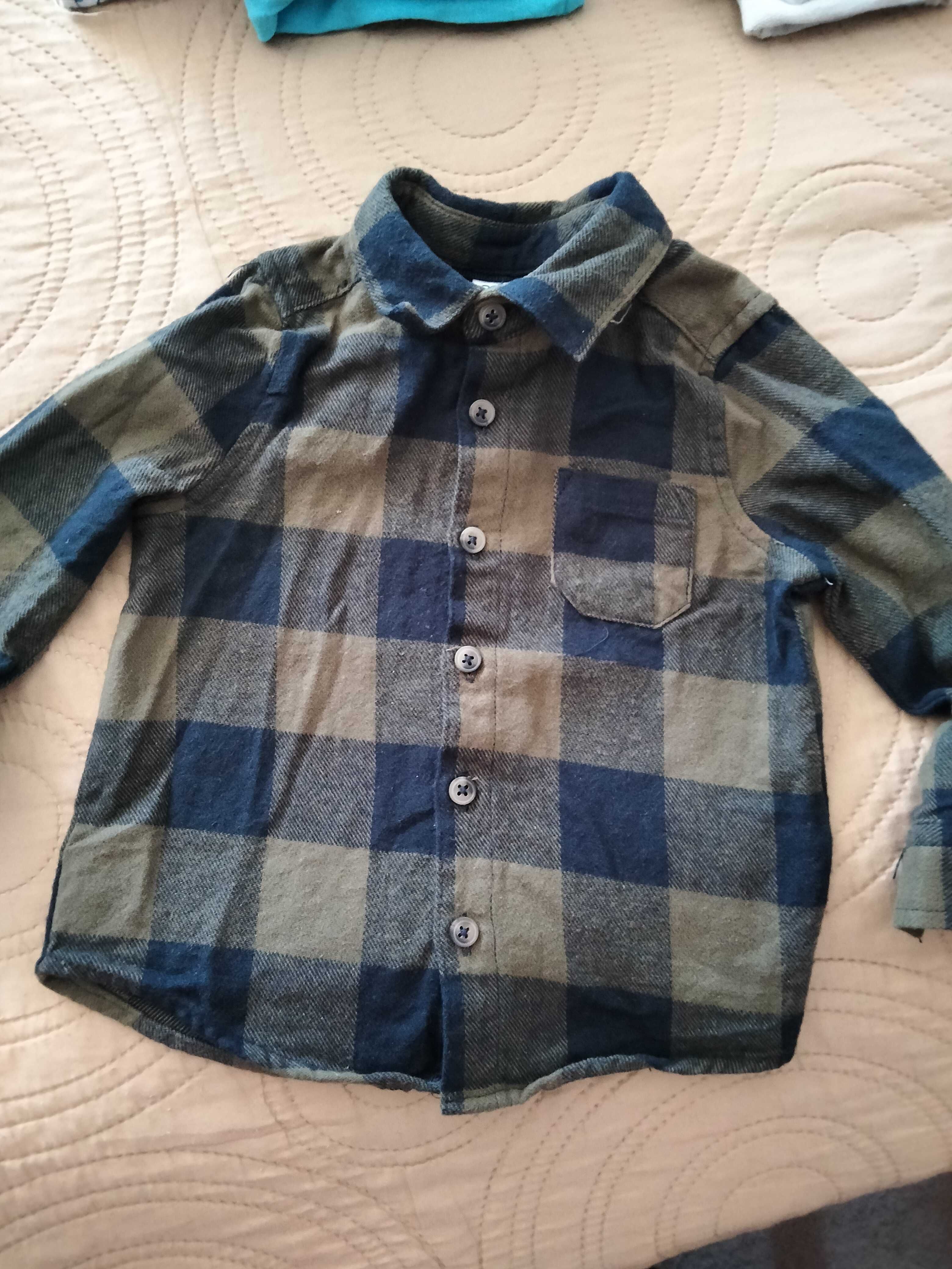 Komplet dla chłopca koszula w kratę i spodnie Nie używane rozmiar  74