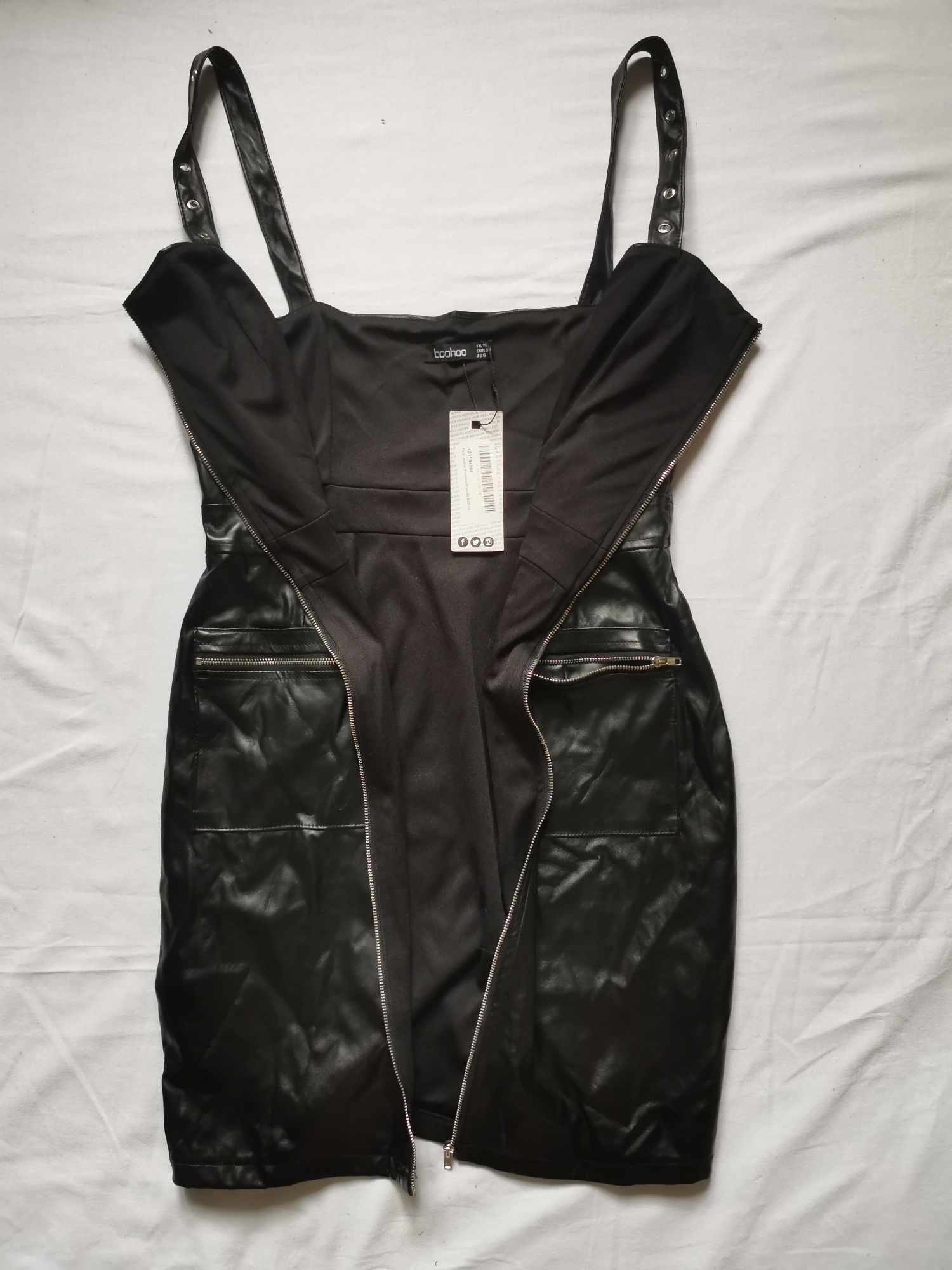 sukienka "skórzana" r. 38