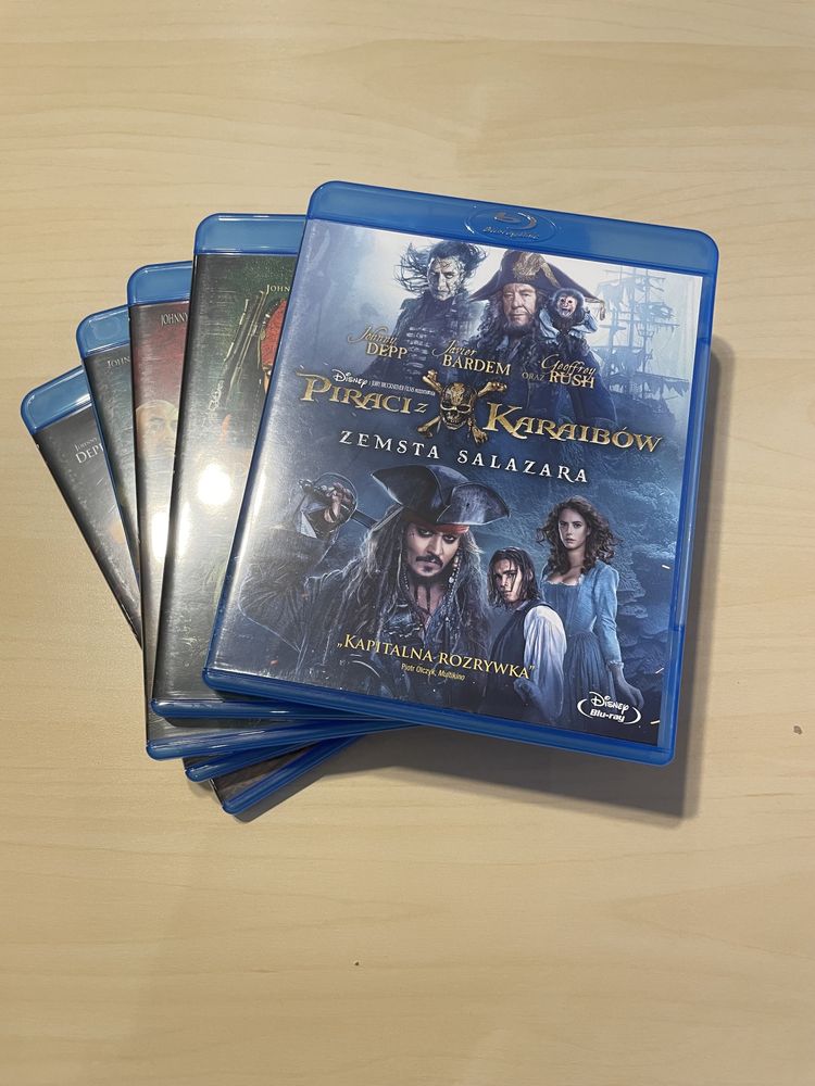 Kolekcja Piraci z Karaibów 5 płyt Blu-ray