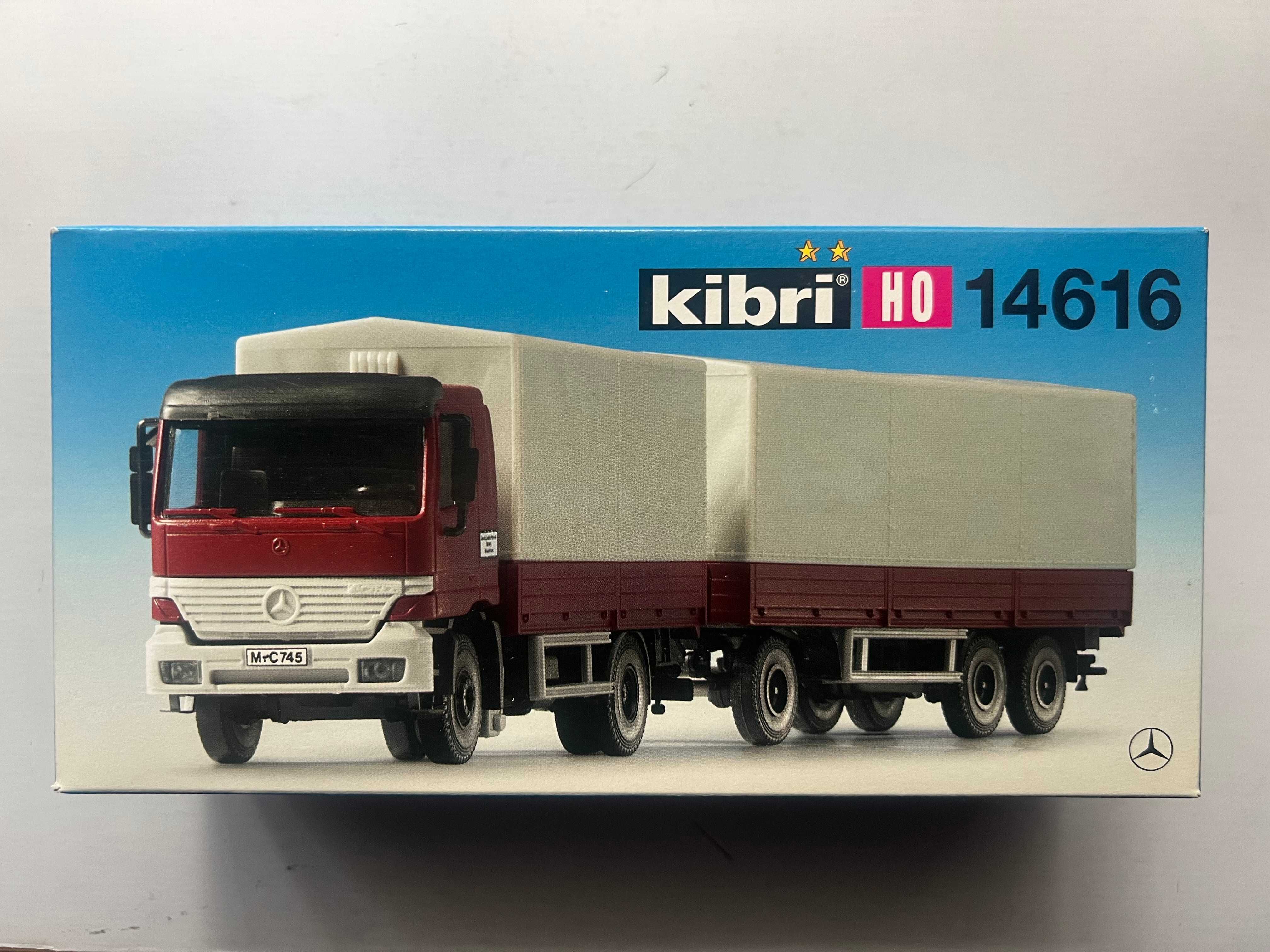 KIBRI 14616 MB Caminhão de Lona Com Reboque, Escala 1/87,  Ref. A001