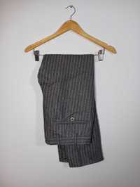 Corneliani szare wełniane męskie spodnie M 46 R
